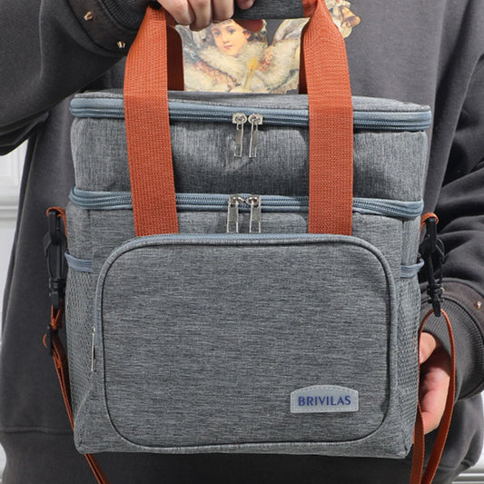 Fashion Crossbody Insulated Lunch Bag – Large Capacity Thermal Food Organizer for Business & Daily Use Peaceful Pleasures Health and Wellness