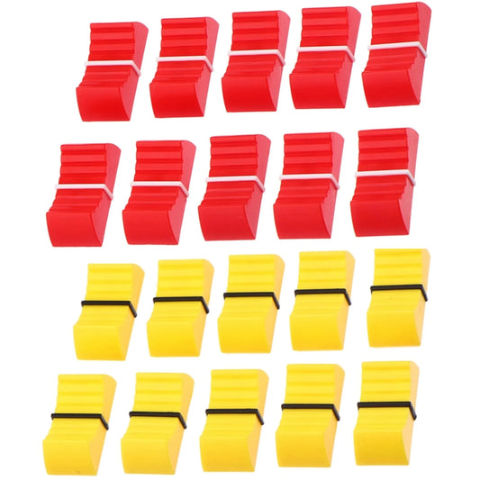 Multicolor Plastic Mixer Push Key Cap Fader Knob Cap Touch Sensitive Slider Ribbed Mixer Desk Switch Knob Cap Length 24.5MM Peaceful Pleasures Health and Wellness
