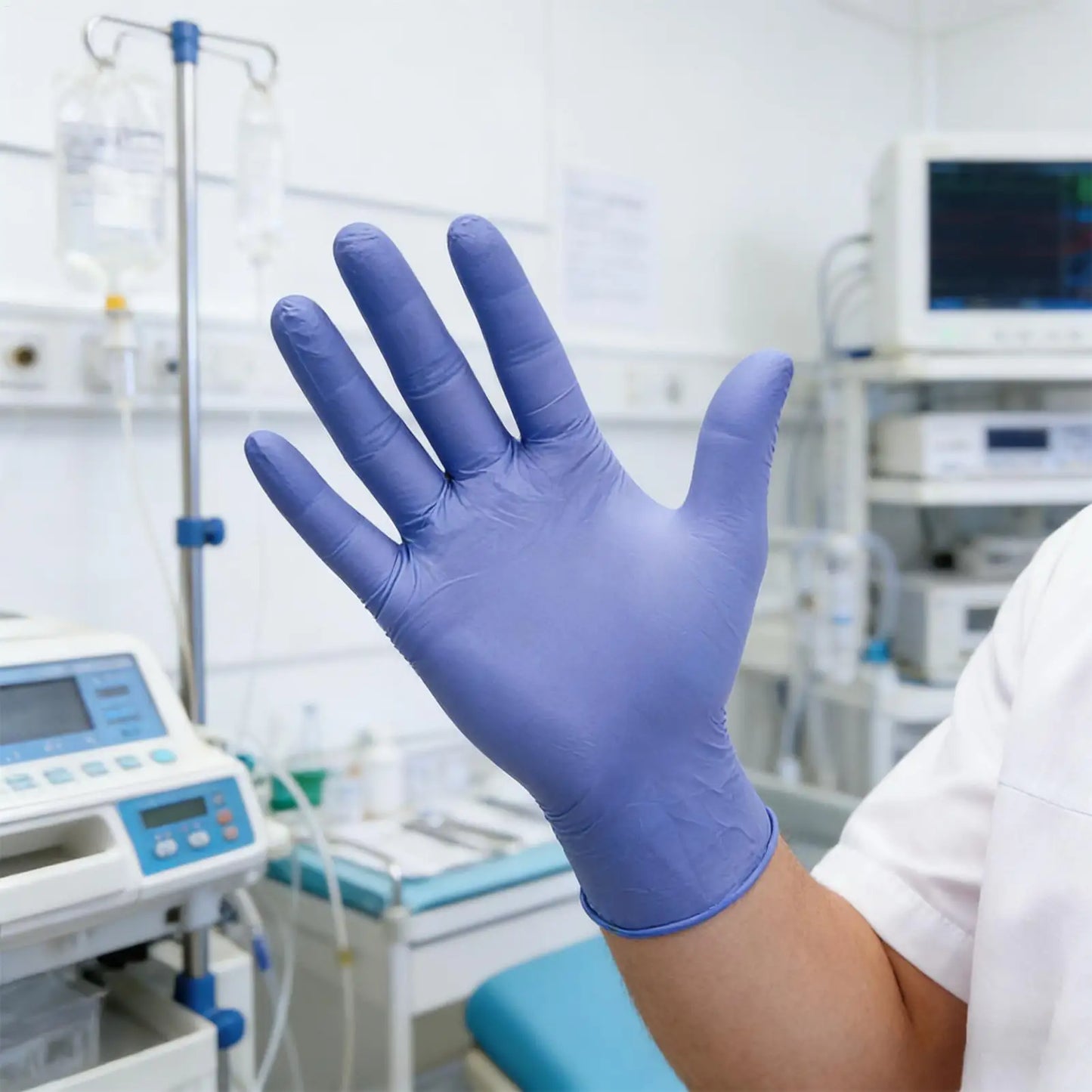 Nitrile Gloves 100-Pack | Waterproof Kitchen, Garden & Work Disposable Nitrile Gloves Peaceful Pleasures Health and Wellness