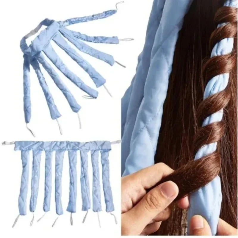 Heatless Sleeping Hair Curlers No Heat Curling Iron Rod Headband Curls Silk Ribbon Hair Rollers Soft Bar Wave Hair Styling Tool Peaceful Pleasures Health and Wellness