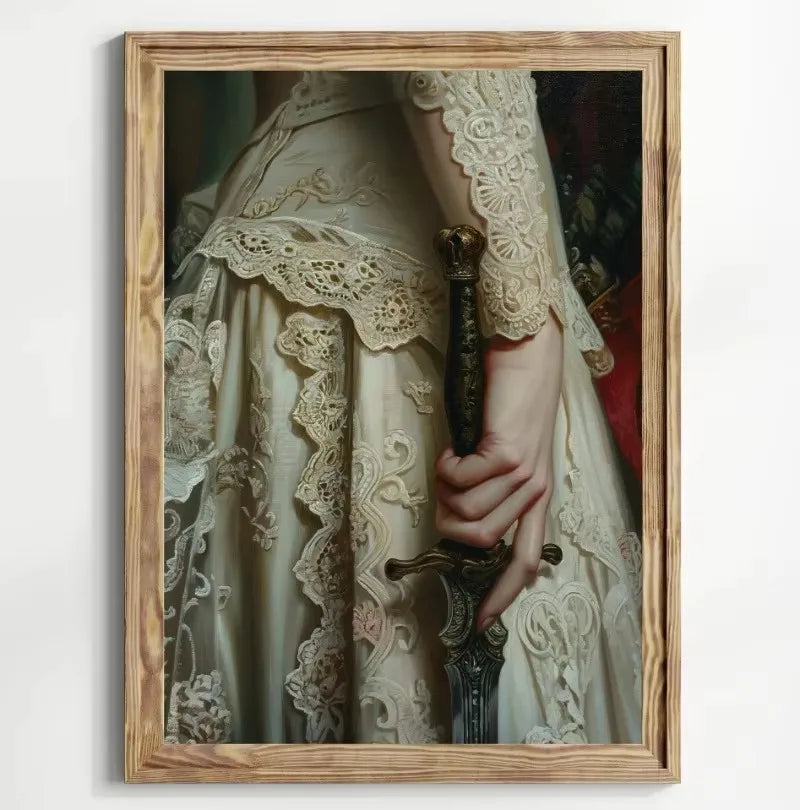 Mysterious Gothic Witchcraft Aesthetics Mirror Forest Women Wearing Veils Art Poster Canvas Bedroom Living Room Wall Decoration Peaceful Pleasures Health and Wellness ZLH5058 60x90cm No Frame