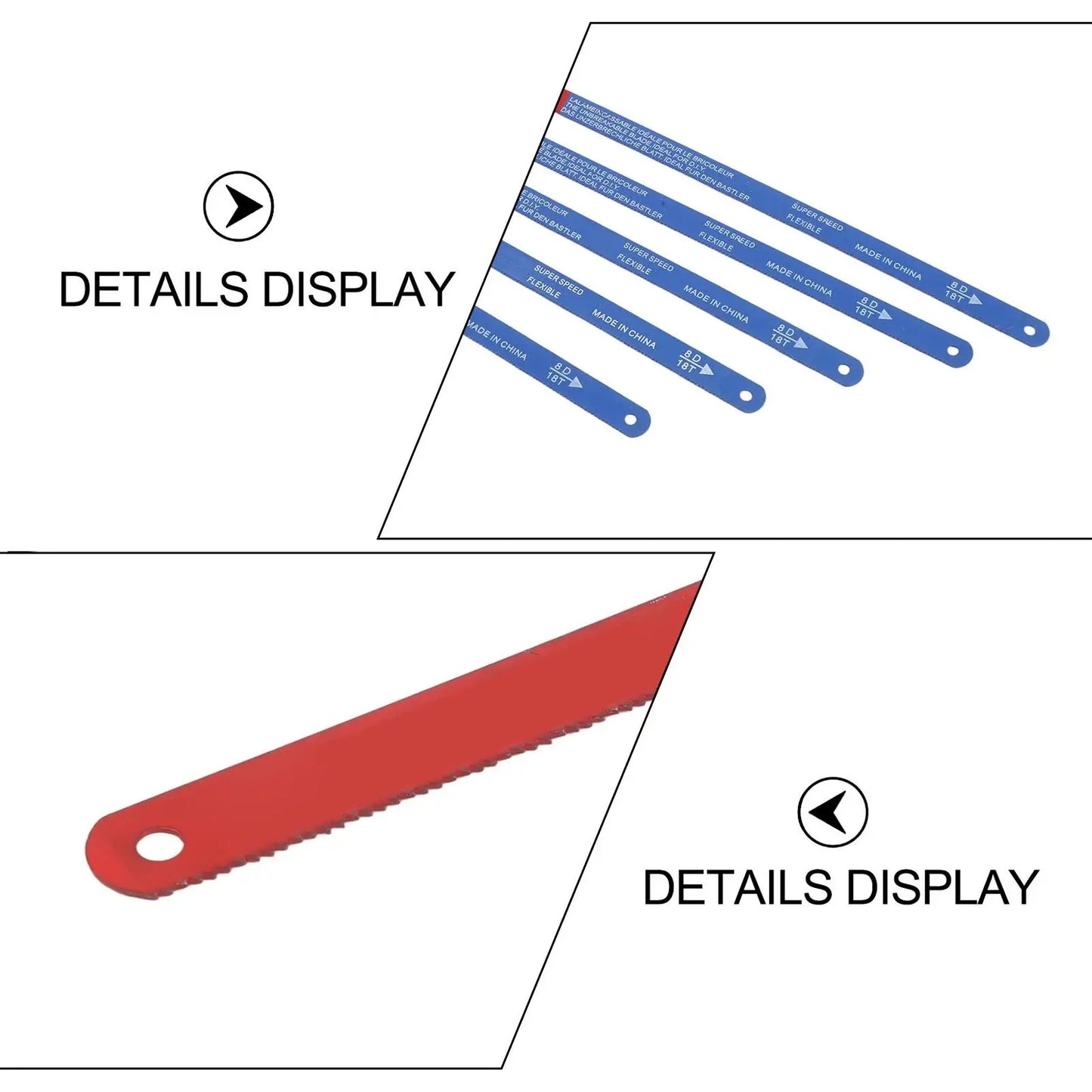 5-Pack Bi-Metal Hacksaw Blades 300mm | 14T 18T 24T – VIBRATITE