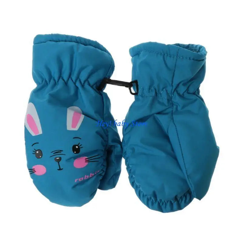 Kids Ski Mittens Windproof Non-Slip Snow Gloves Ages 2–12