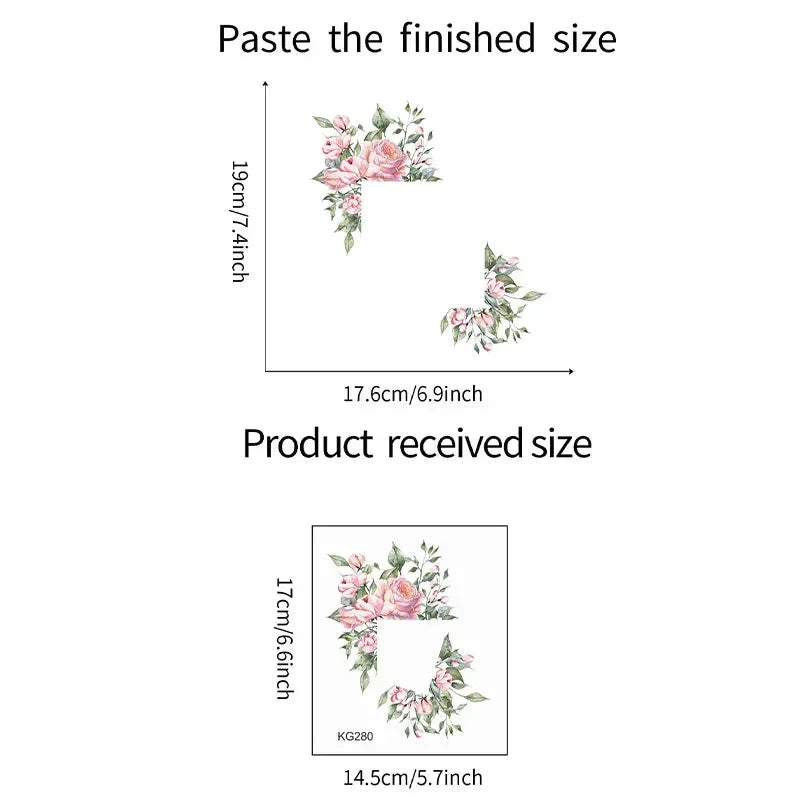 Flower Switch Stickers Green Leaves Plants Wall Sticker Tropical Switch Wallpaper Self-Adhesive Wall Decals Home Decor DIY Peaceful Pleasures Health and Wellness Sticker04