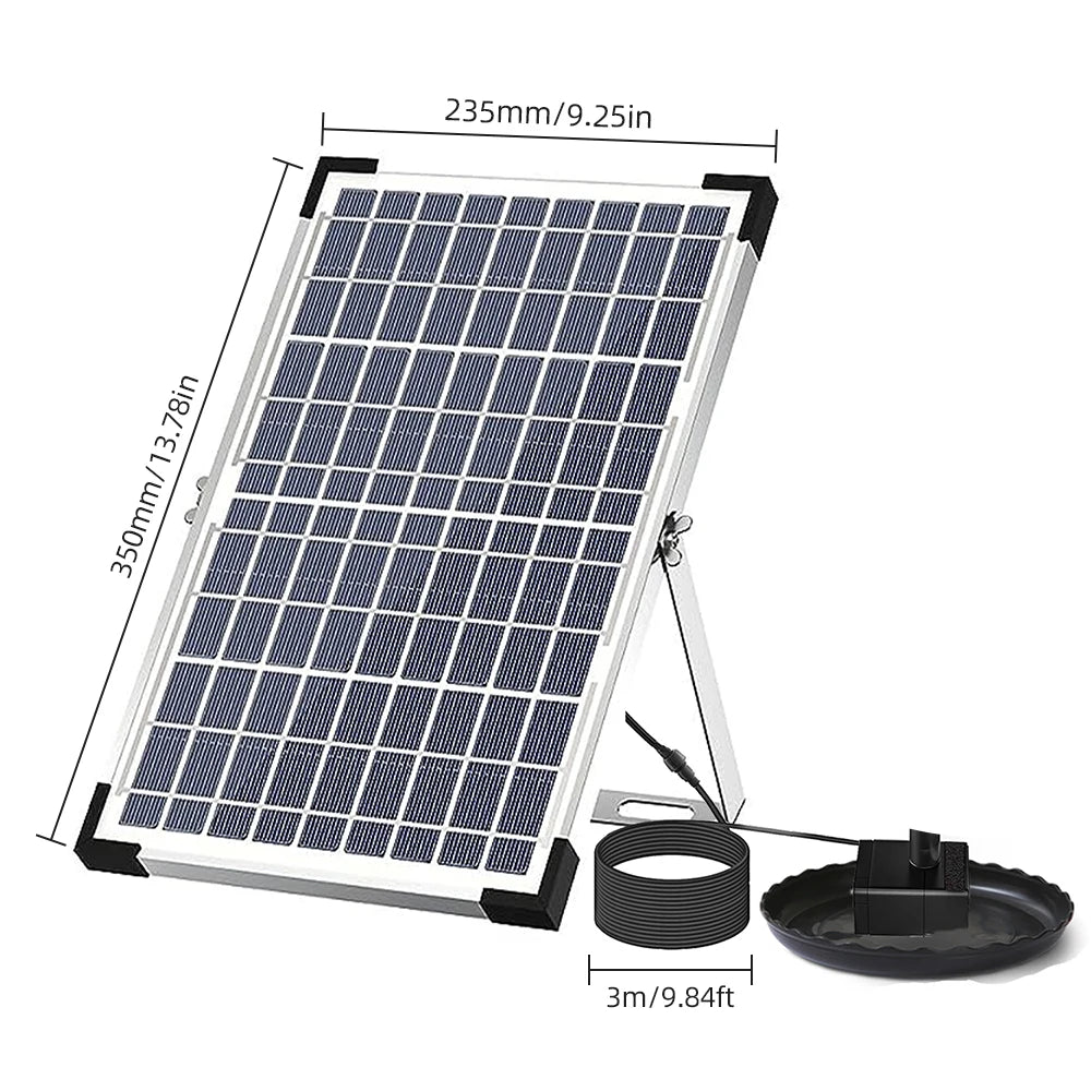 Solar Fountain Pump for Bird Bath with LED Lights Solar Powered Water Fountain Pump for Garden Pond Pool Fish Tank Aquarium Peaceful Pleasures Health and Wellness BSV-SP010A