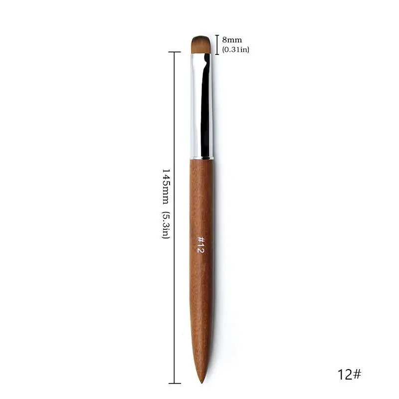 French Nail Art Brushes Flowers Drawing Pen Versatile Nail Drawing Pen Nail Tools Sandalwood Handle Manicure Pen Peaceful Pleasures Health and Wellness 12
