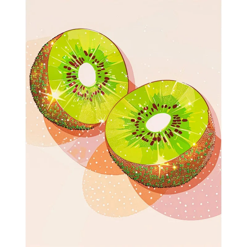 Retro Trendy Glam Fruit Disco Ball Orange Lemon Mirrorball Creative Poster Canvas Painting Wall Art Pictures Home Kitchen Decor Peaceful Pleasures Health and Wellness 2 50x70cm Unframed
