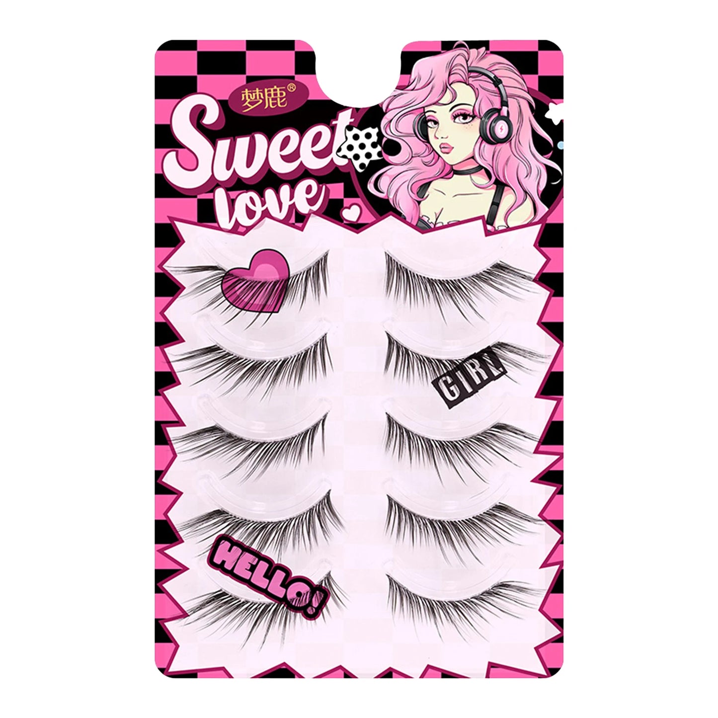 5 Pairs Wispy False Eyelashes | Korean Doll Eye Natural Lashes