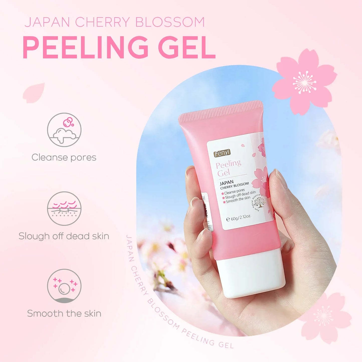 FENYI Sakura Cherry Blossom Exfoliating Peeling Gel Scrub 60g