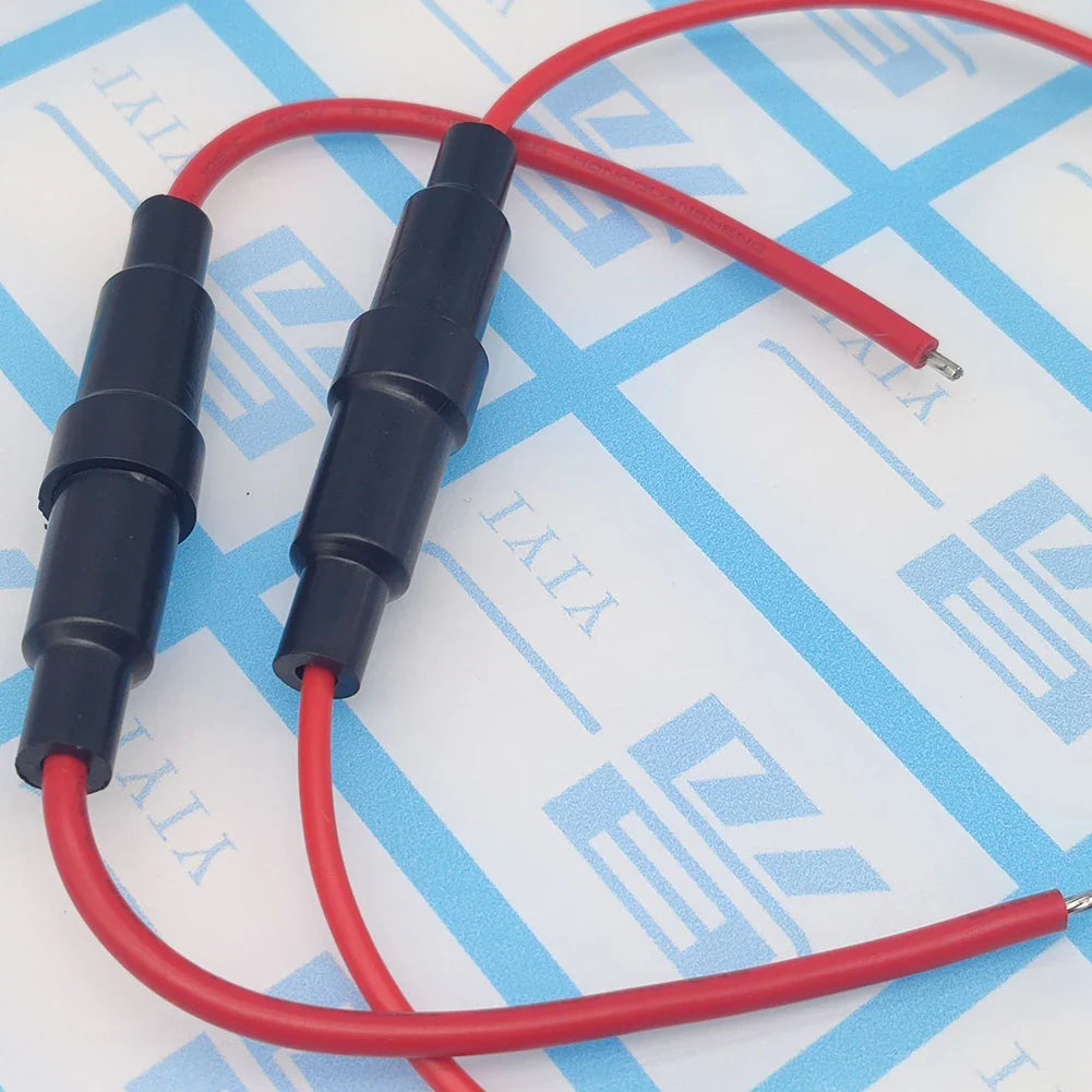 10-Pack 22AWG Glass Tube Fuse Holder 5x20mm & 6x30mm Screw
