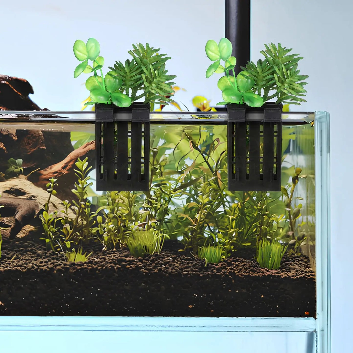 10-Pack Aquarium Hanging Plant Baskets | Fish Tank Planter Pots