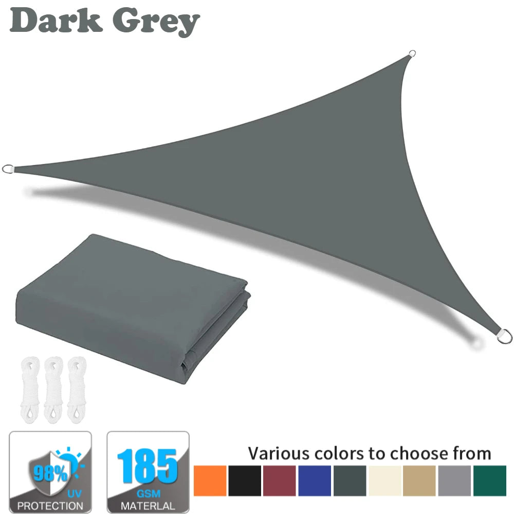Triangle Sun Shade Sail 98% UV Block Waterproof Canopy Outdoor