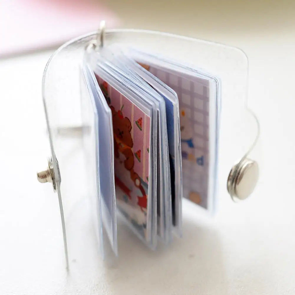 Mini Keychain Photo Album | Sequin PVC 2-Inch Card Holder Keychain Photo Album Peaceful Pleasures Health and Wellness