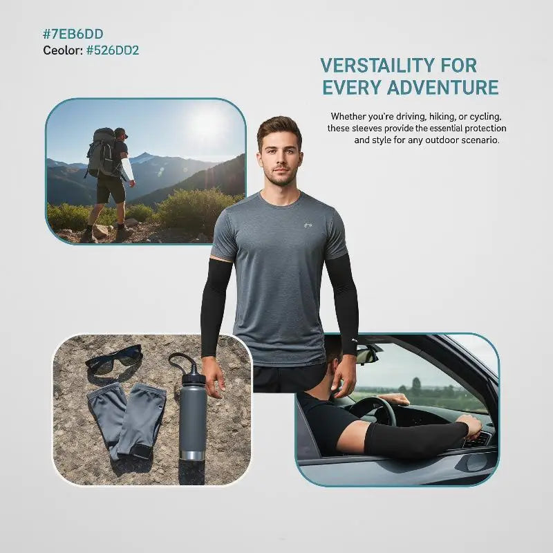 UPF 50+ Ice Silk Arm Sleeves – UV Cooling Sun Protection