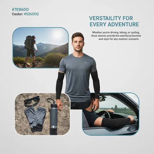 UPF 50+ Ice Silk Arm Sleeves – UV Cooling Sun Protection