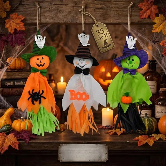 5-Pack Halloween Hanging Ghost Windsock Pendants | Outdoor Decor Halloween Hanging Decor Peaceful Pleasures Health and Wellness