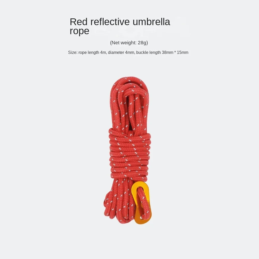 4M Durable Tent Rope Luminous High Reflective Tent Rope with Buckle Multi-Function Sturdy Tent Rope for Outdoor/Beach/Camping ﻿ Peaceful Pleasures Health and Wellness Burgundy