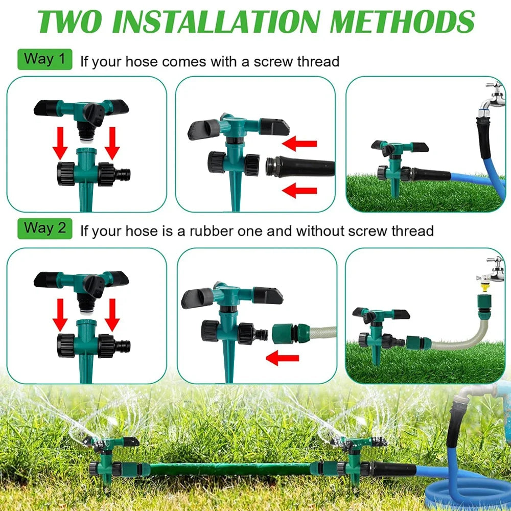 1PCs 360 Degrees Rotating Water For Agricultural Irrigation IrrigationGarden Automatic Sprinkler Garden Watering Sprinkler Peaceful Pleasures Health and Wellness