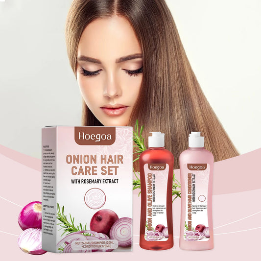 Onion & Rosemary Shampoo & Conditioner Set – Anti Hair Loss Shampoo & Conditioner Set Peaceful Pleasures Health and Wellness