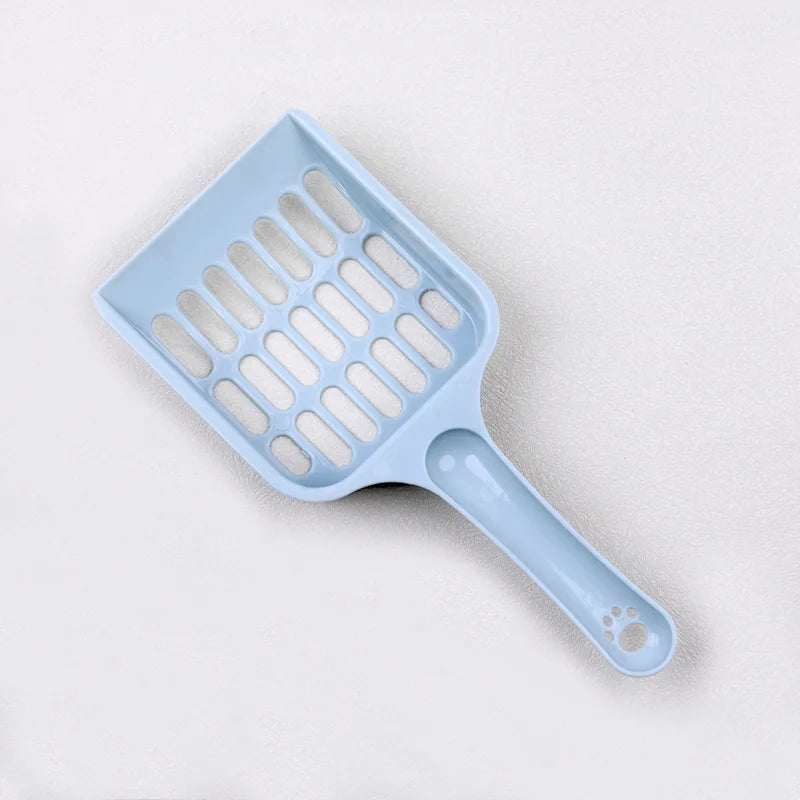 New fashionable simple grid cat litter shovel large-sized fine-hole shovel cat litter artifact cat hygiene cleaning tool Peaceful Pleasures Health and Wellness blue
