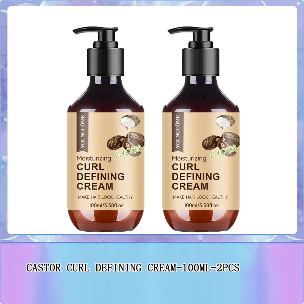 YOUNGCOME Castor Oil Curl Activator Cream | Frizz Control