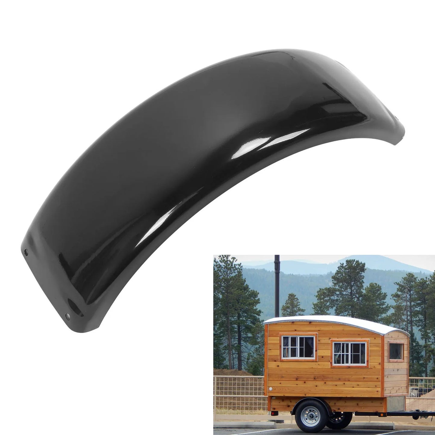 13" Metal Trailer Mudguard for RV, ATV & Single Axle Trailer
