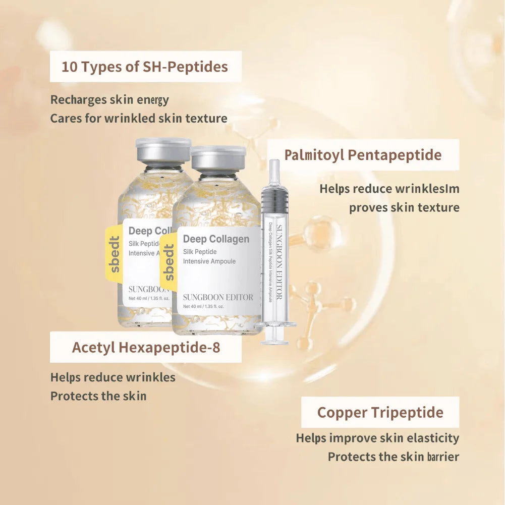 Collagen Essence Water Needle Anti Wrinkle Facial Essence Repair Tightening Texture Refining Treatment Hydrating Skin Care Serum Peaceful Pleasures Health and Wellness