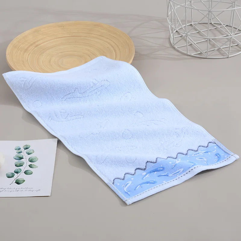 Soft Cartoon Baby Bath Towel & Face Washcloth – 25x50cm