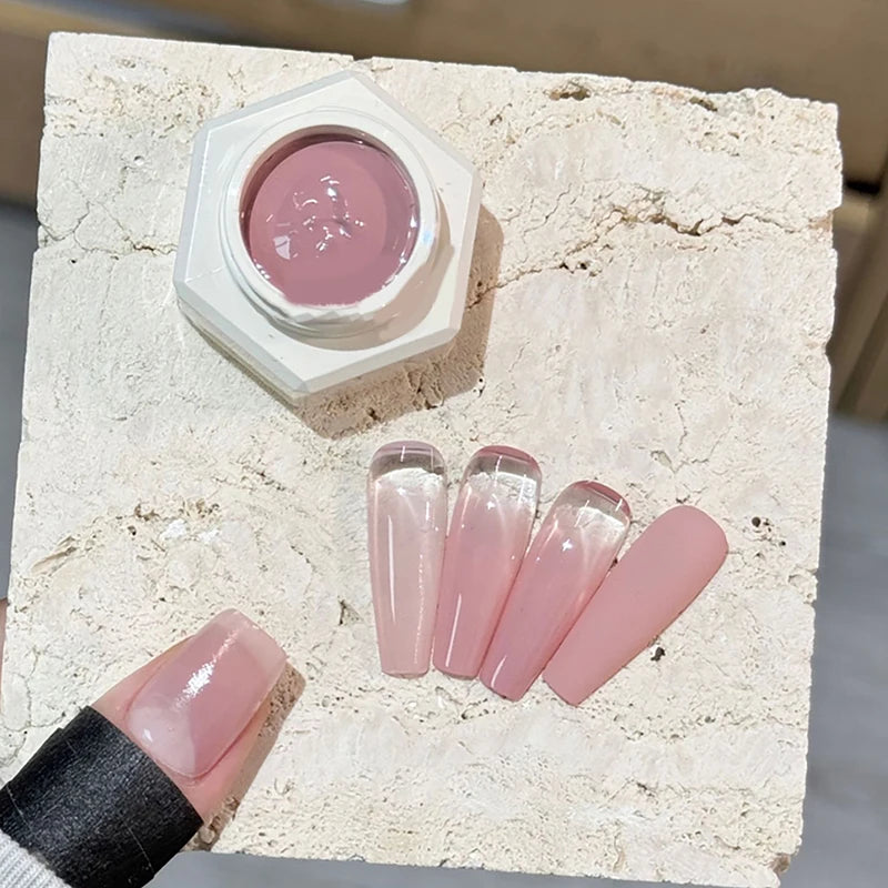 2/3/5g Hexagonal Nail Patting Gel Jar Flip Cover Nail Polish Holder Case Packaging Box Manicure Organizer Cosmetic Container Peaceful Pleasures Health and Wellness