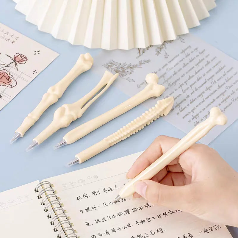 Funny Ballpoint Pen Blue Black Ink Creative Design Simulated Bone