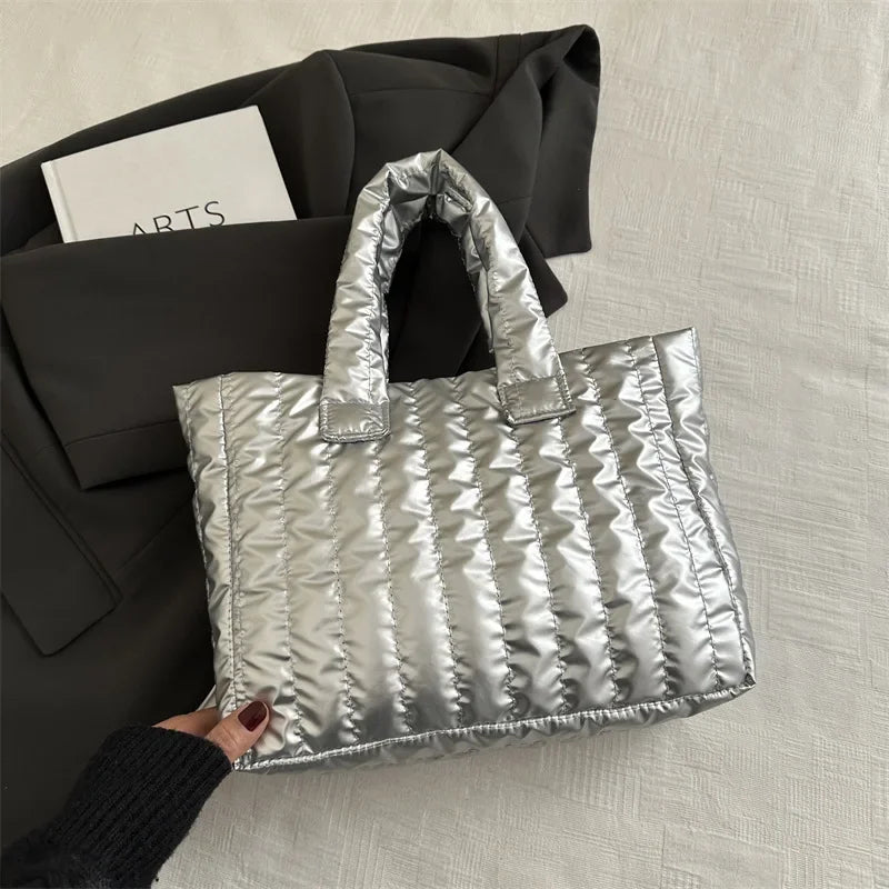 Large Capacity Women's Tote Bag – Padded Elegant Shoulder Bag