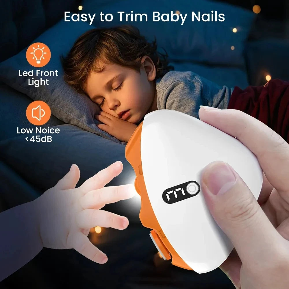Automatic Electric Nail Trimmer & Polisher with LED Light - Safe Nail Care for Adults & Babies Peaceful Pleasures Health and Wellness
