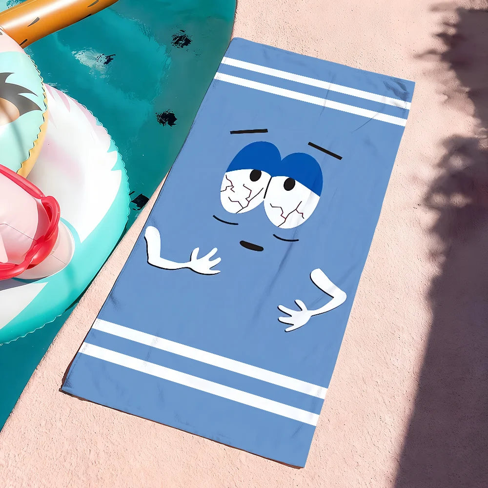 Cute Cartoon Beach Towel – Quick Dry, Soft, Large | Yoga & Swim