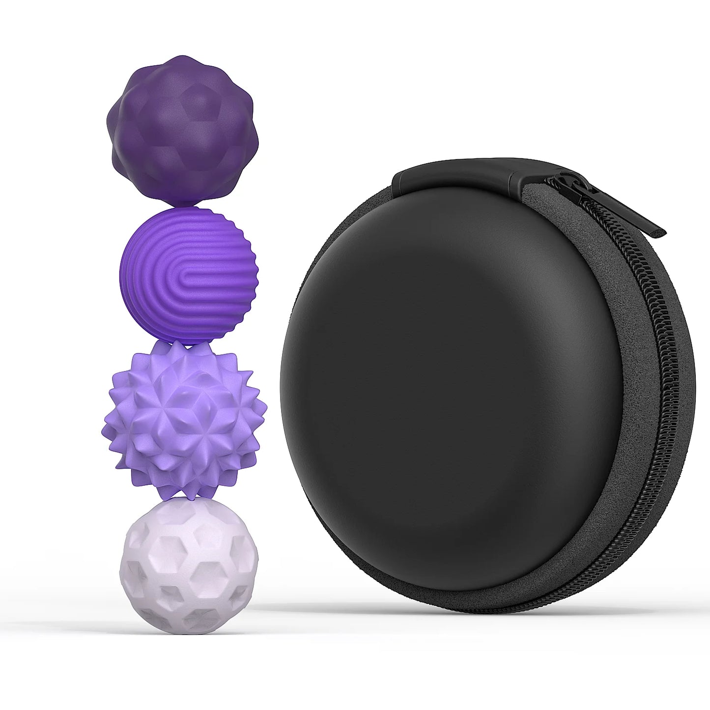 Magnetic Silicone Sensory Balls Worry Balls Autism Calming Fidgeting Toy Fidget Toy Kid Adults Anxiety Relief Stress Sensory Toy Peaceful Pleasures Health and Wellness Purple - 4pcs