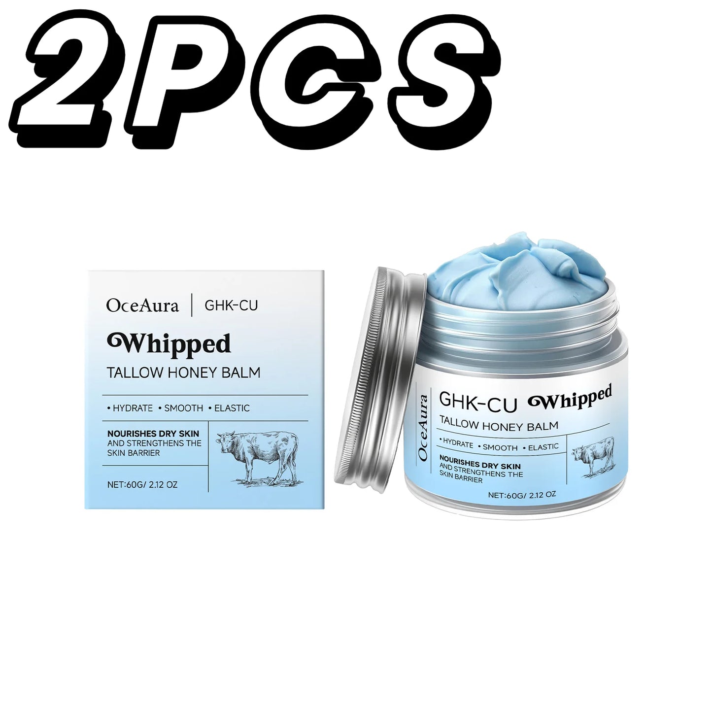 OceAura Copper Peptides GHK-Cu Beef Tallow & Honey Balm 60g