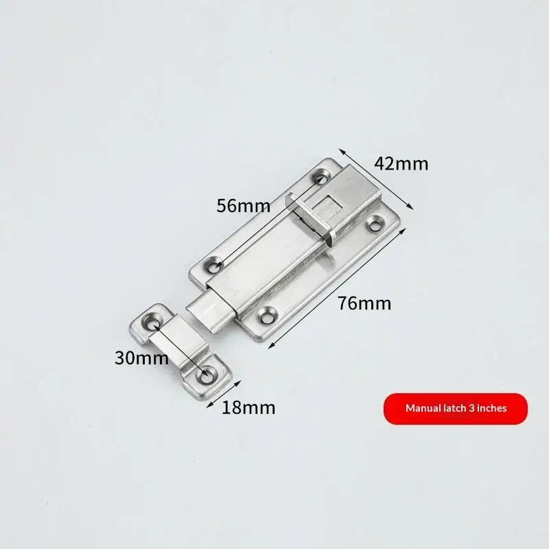 New Self-Elastic Latch Security Bolt Latch Anti-theft Spring Latches Stainless Steel Cabinet Hinges Furniture Supplies Hardware Peaceful Pleasures Health and Wellness A5