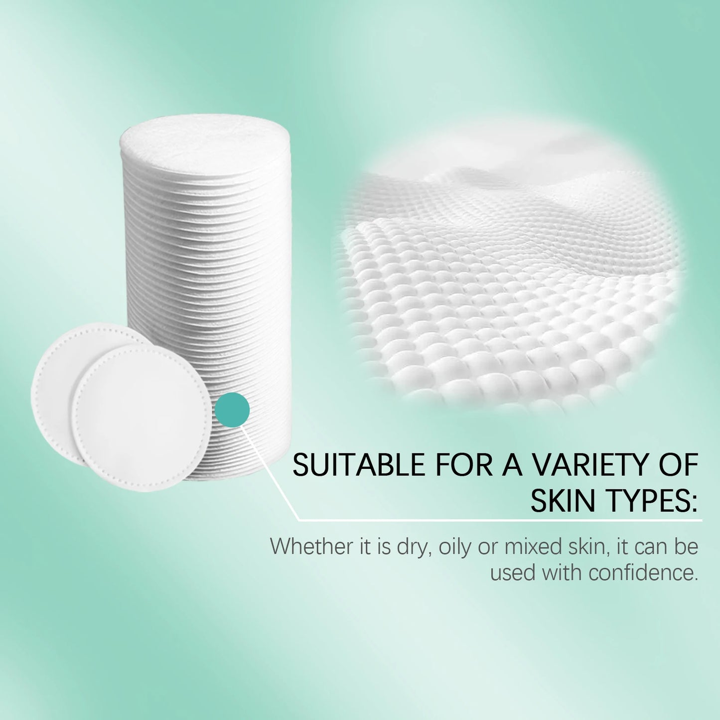 Disposable Cotton Makeup Remover Pads – 100/200/300 Pack