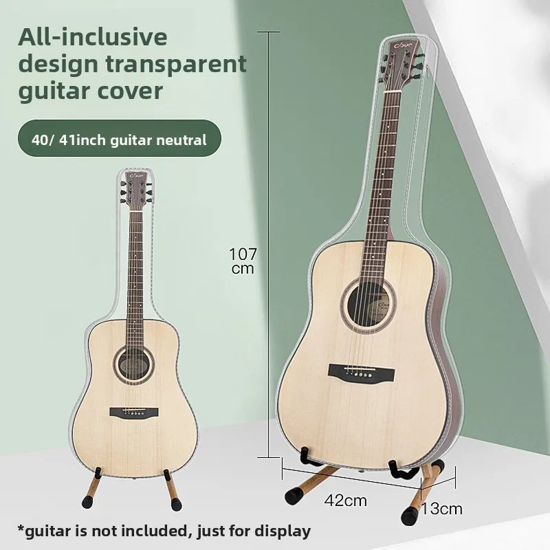 36-41 Inches Dustproof Frosted Guitarcover Transparent Waterproof