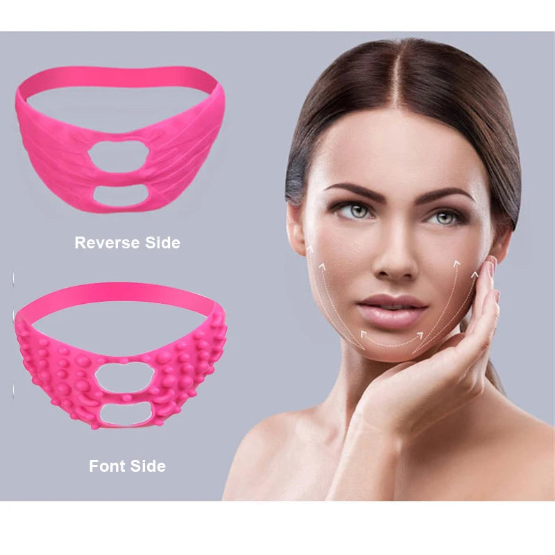 V-Shape Face Lifting Silicone Massage Mask | Chin Slimmer Belt