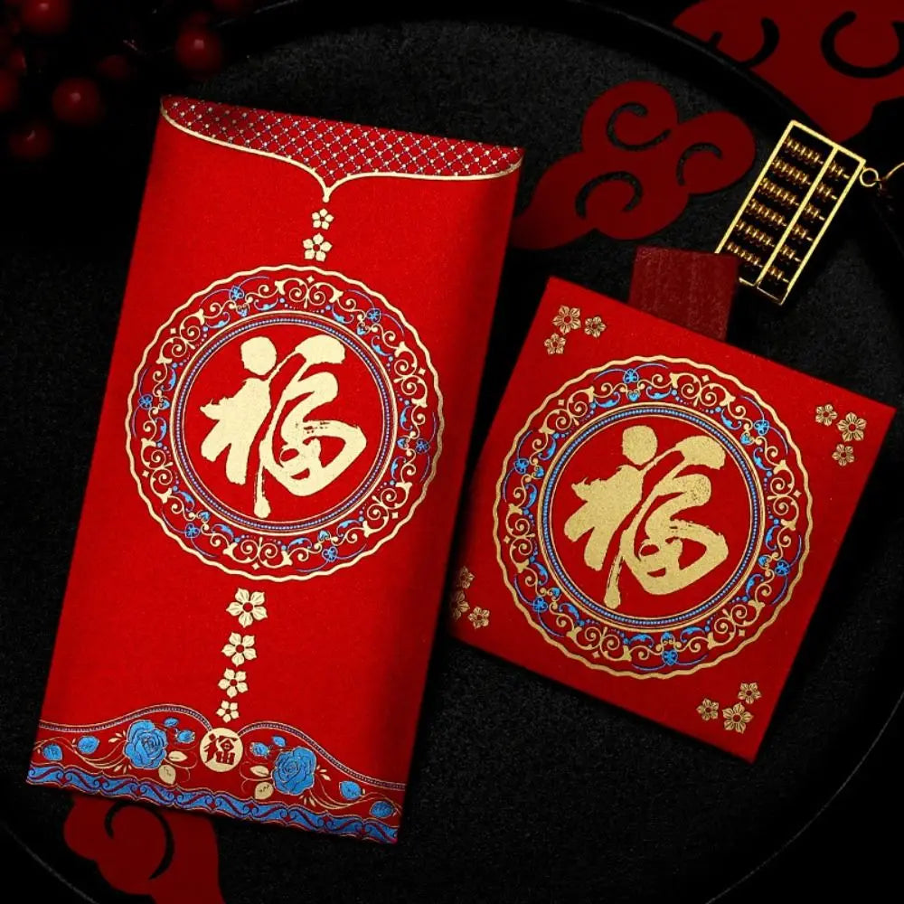 New Year's Blessing Bag Red Envelope Luck Money Bag New Year Packet Money Pocket New Year Gifts Good Luck Red Pocket DIY Packing Peaceful Pleasures Health and Wellness