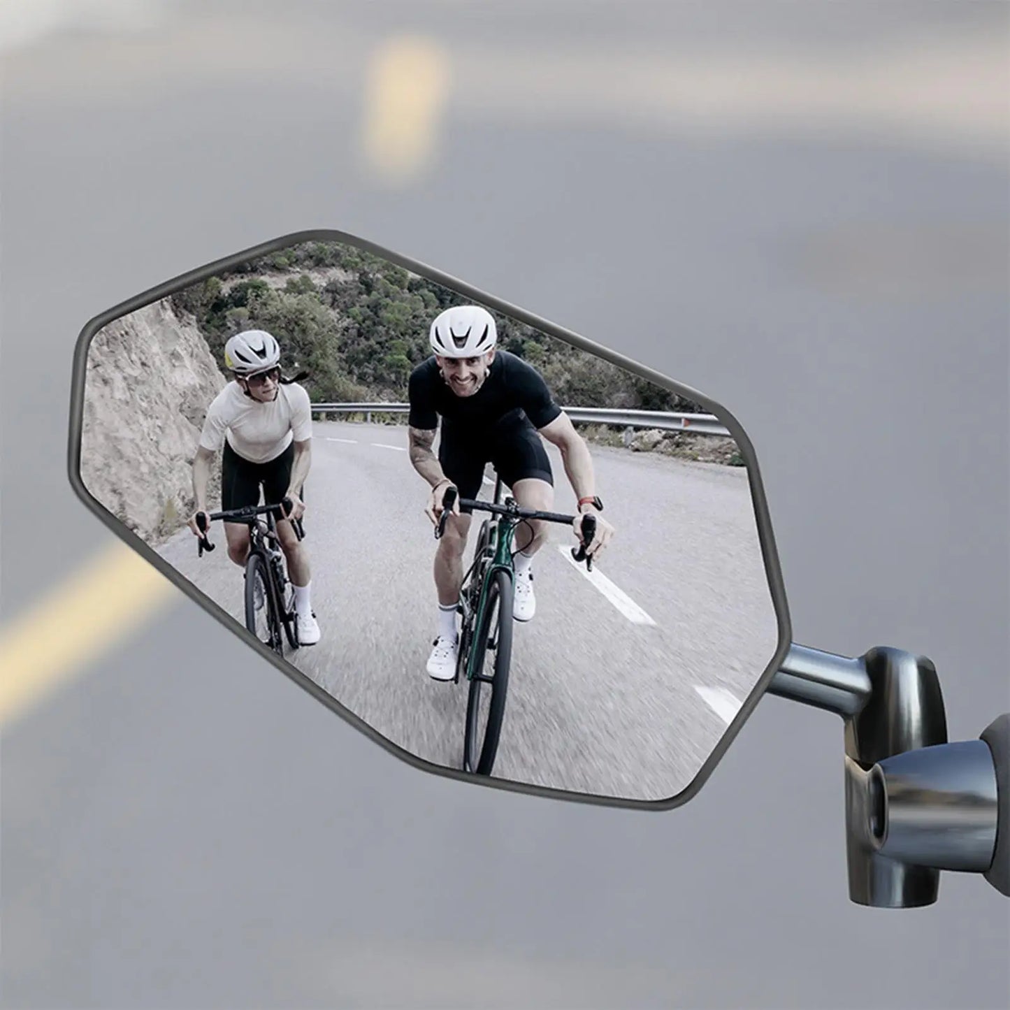HD Convex Bike Rearview Mirror – 360° Adjustable Left Side