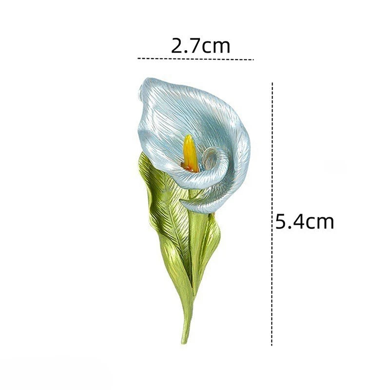 Lily Flower Enamel Brooch Pin – 4 Colors | Women & Unisex Enamel Brooch Pin Peaceful Pleasures Health and Wellness
