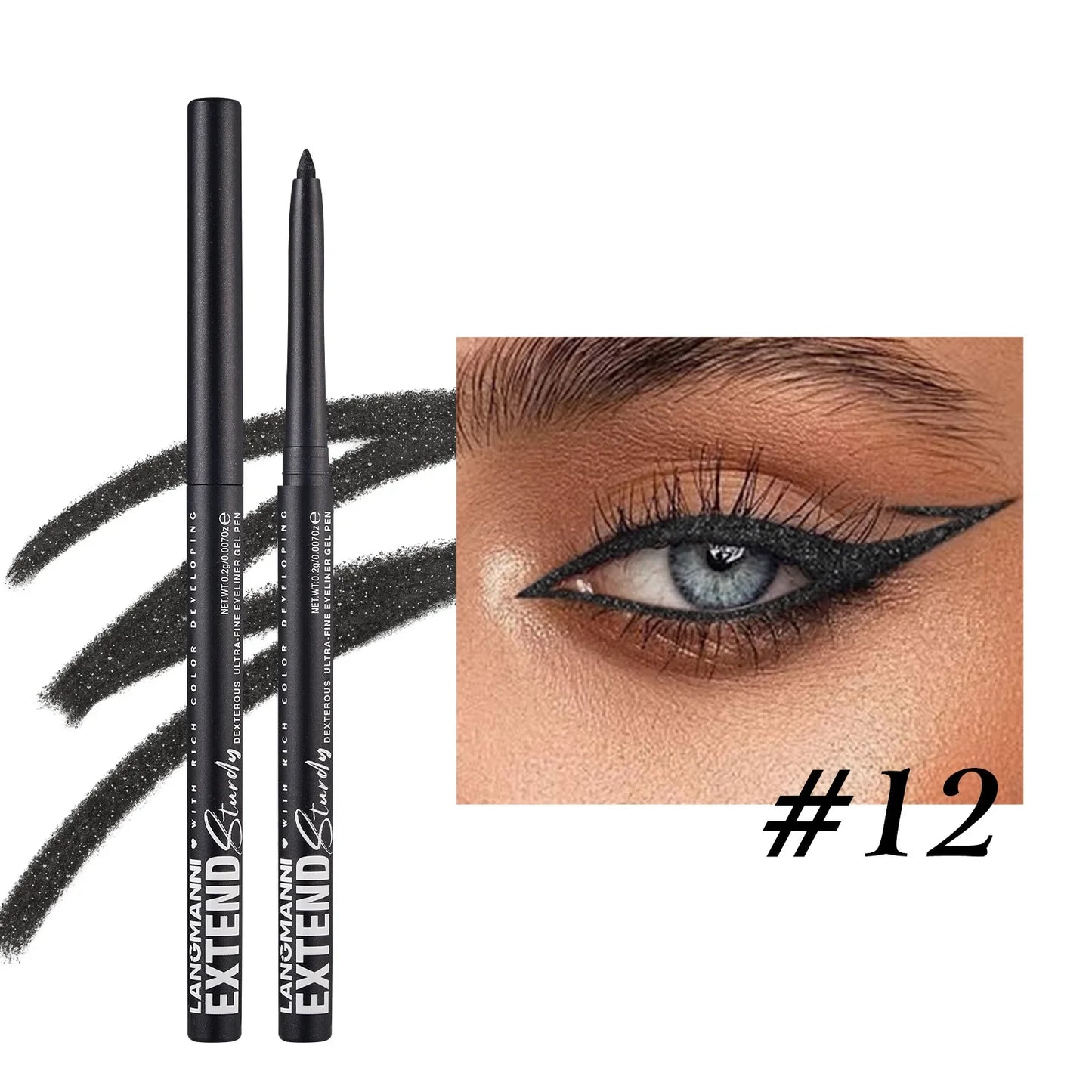 2-in-1 Waterproof Eyeliner & Eye Shadow Pencil | 12 Colors