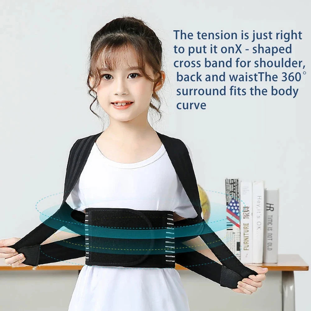 WEFITON Kids Posture Corrector – Adjustable Teen Back Brace Posture Corrector Brace Peaceful Pleasures Health and Wellness