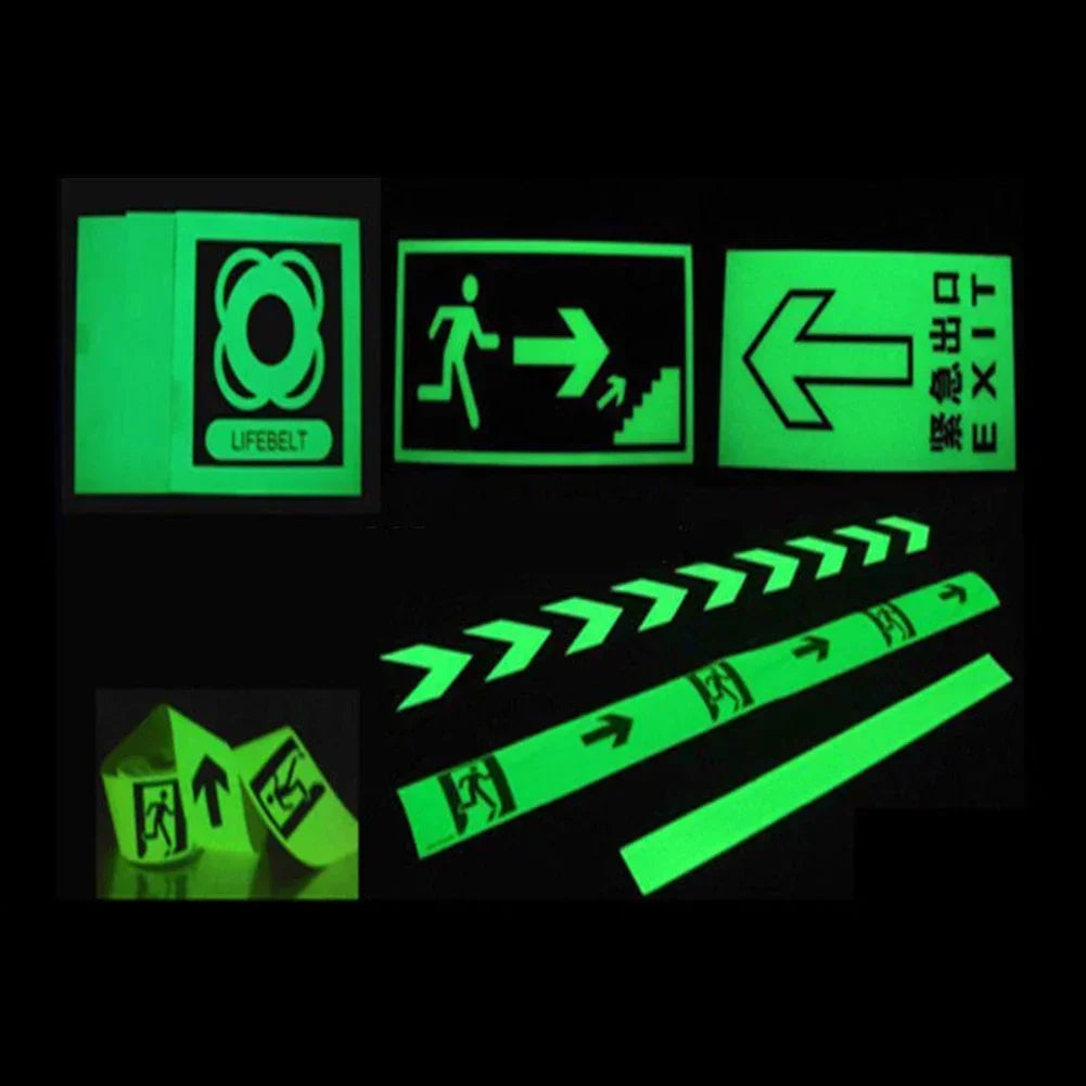 Glow Double Sided Tape Waterproof Adhesive Fluorescent Extras Strong Double-sided Adhesive Tape Fluorescence Dark Stairs Warn Peaceful Pleasures Health and Wellness
