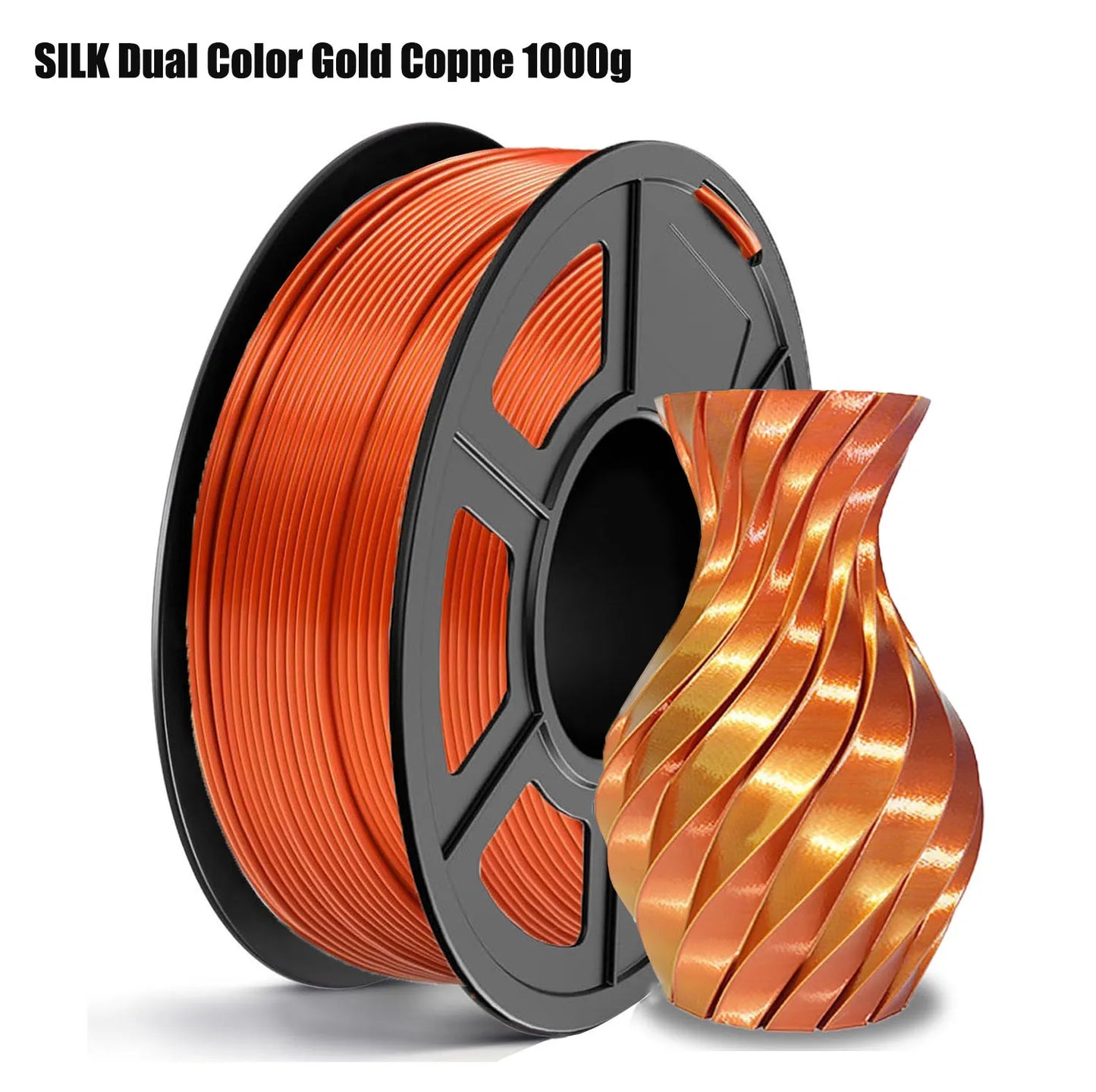 Silk PLA Filament 1.75mm Dual Color Metal Shine | FDM 3D Printer