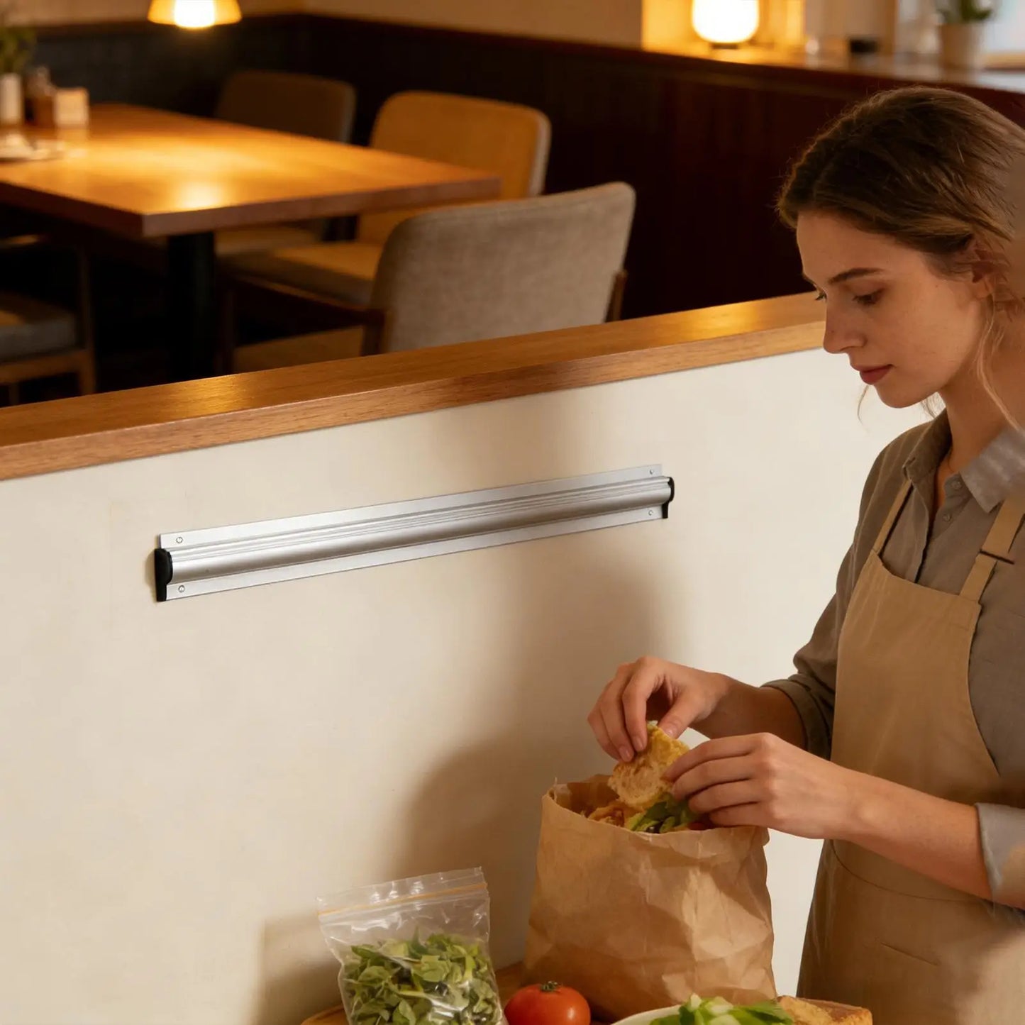 Wall-Mounted Order Ticket Holder | No-Drill Restaurant Rack