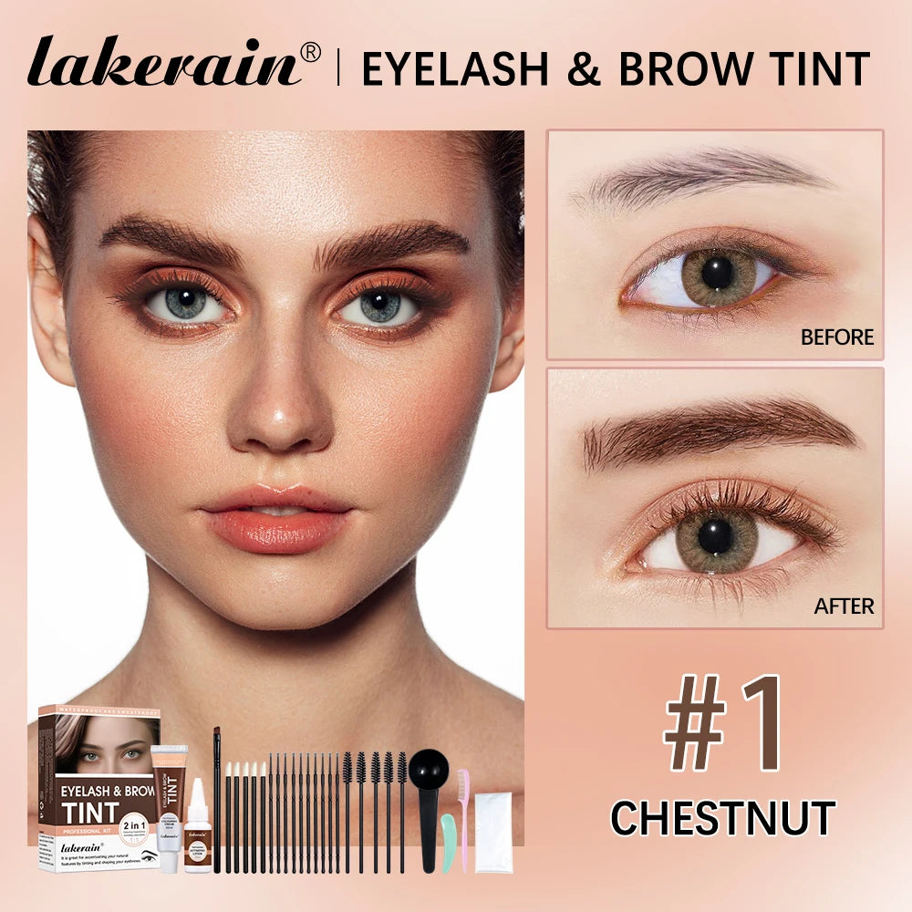Eyebrow Tint Dye Professional Eyebrow Dye Waterproof Long-lasting Eyebrow Brow Kit Semi Permanent Eyebrow Home Use Pro Kit Peaceful Pleasures Health and Wellness