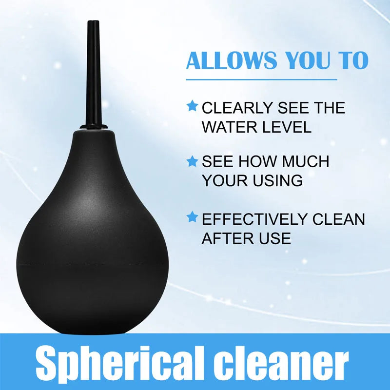 Anal Douche Bulb – 4 Sizes, Anti-Backflow Personal Hygiene Cleansing