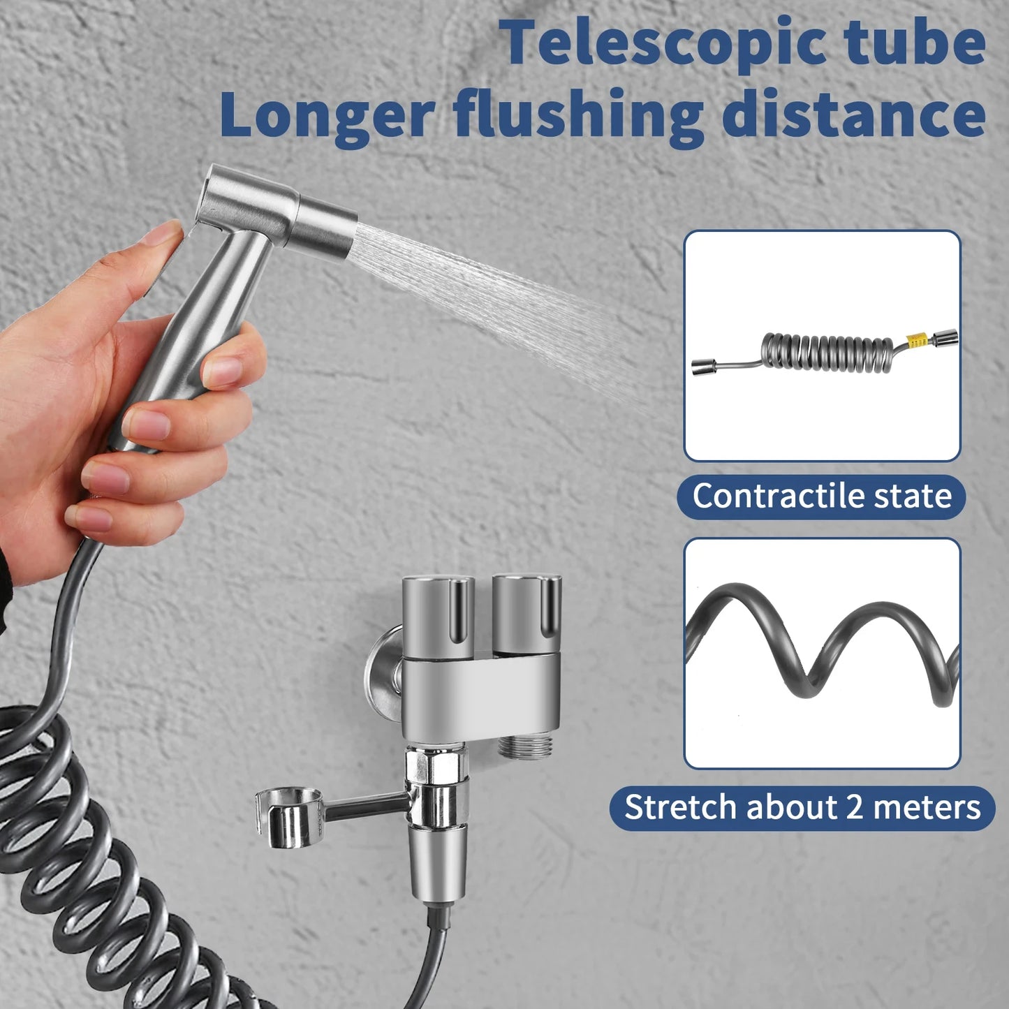 Handheld Bidet Sprayer Set – Stainless Steel Toilet Spray Gun